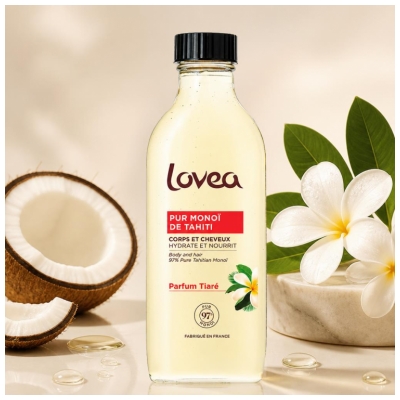 Lovea Pur MonoÏ de Tahiti Tiaré Cheveux et Corps 100 ml