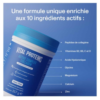 Vital Proteins Active Complex Collagen Saveur Citron 357 g