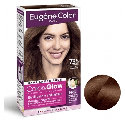 Eugène Color Glow Coloration Crème Ton sur Ton Sans Ammoniaque - Coloration : 735 Praliné Gourmand