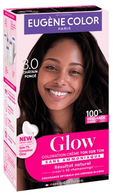 Eugène Color Glow Coloration Crème Ton sur Ton Sans Ammoniaque - Coloration : 3.0 Châtain Foncé