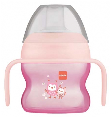 MAM Tasse à Bec Souple 150 ml Dès 6 Mois - Couleur : Rose