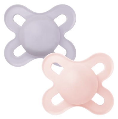 MAM 2 Sucettes Original Tendance 2 à 6 Mois - Modèle : Rose Pâle et Mauve
