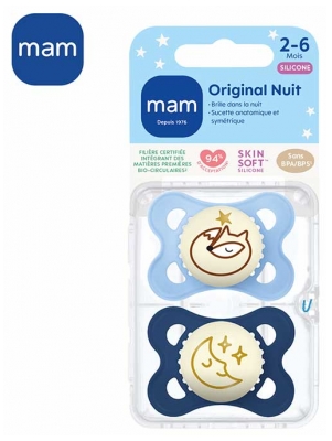 Sucettes Tommee Tippee Night Time Glow 0-6 Mois - Modèle : Renard et Lune