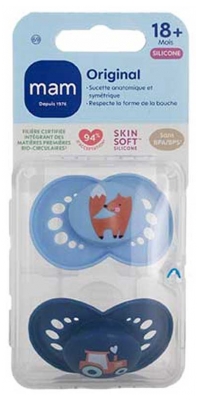 MAM Sucette Original Nature - 18+ Mois - Silicone X2
