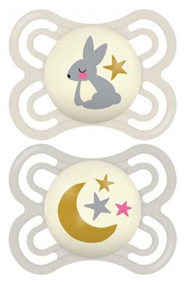 MAM Sucette Perfect Nuit - 2-6 Mois - Silicone - X2