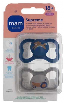 MAM Sucette Suprême - 18+ Mois - Silicone - X2