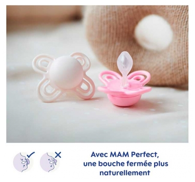 MAM 2 Sucettes Perfect Nuit Tendance Dès 18 mois - Modèle : Bleu