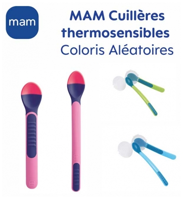 MAM Cuillères Thermosensibles + Étui de Transport 6 Mois et +