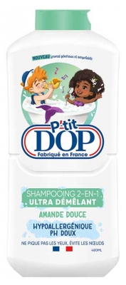 Dop P'tit DOP Shampoing Hypoallergénique 2en1 Ultra Démêlant Amande Douce 480 ml