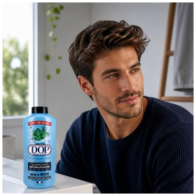 Dop Shampoing Antipelliculaire Cuir Chevelu à Pellicules Parfum Menthe 500 ml