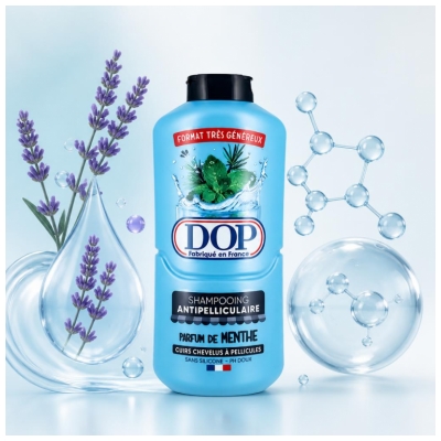 Dop Shampoing Antipelliculaire Cuir Chevelu à Pellicules Parfum Menthe 500 ml