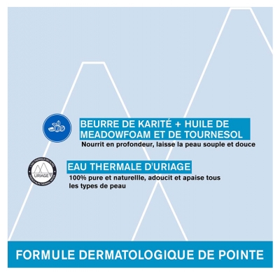 Uriage Derm-Phy Crème Lavante Dermatologique Visage Corps et Cheveux 1 L