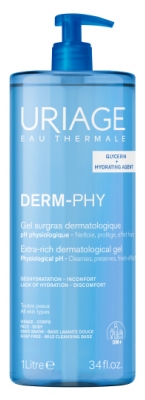 Uriage Derm-Phy Gel Surgras Dermatologique Visage et Corps 1 L