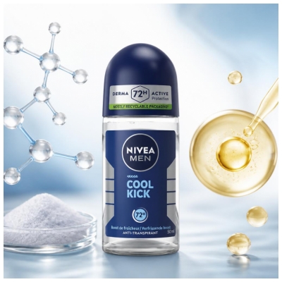 Nivea Cool Kick Déodorant 72H Anti-Transpirant Roll-On 50 ml