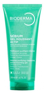 Bioderma Sébium Gel Moussant Actif Visage et Corps 200 ml