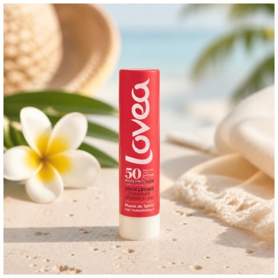Lovea Stick Lèvres Hydratant Haute Protection Monoï de Tahiti SPF50 4 g