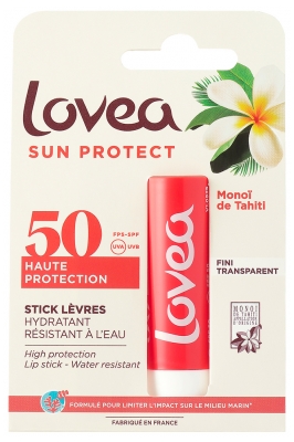 Lovea Stick Lèvres Hydratant Haute Protection Monoï de Tahiti SPF50 4 g