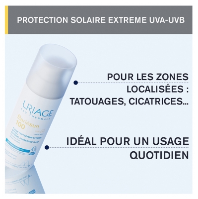 Uriage Bariésun 100 Fluide Protecteur Extrême Peaux Intolérantes au Soleil SPF50+ 50 ml