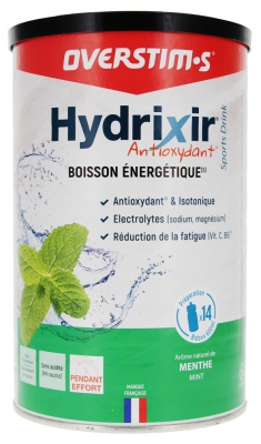 Overstims Hydrixir Antioxydant Préparation pour Boisson 600 g - Saveur : Menthe