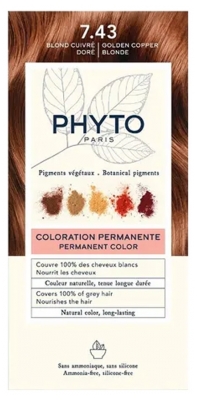 Phyto Couleur Coloration Permanente - Pigments Végétaux - Coloration : 7.43 Blond Cuivré Doré