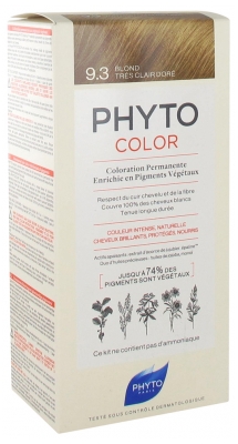 Phyto Couleur Coloration Permanente - Pigments Végétaux - Coloration : 9.3 Blond Très Clair Doré