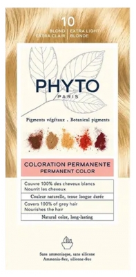 Phyto Couleur Coloration Permanente - Pigments Végétaux - Coloration : 10 Blond Extra Clair
