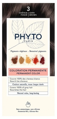 Phyto Couleur Coloration Permanente - Pigments Végétaux - Coloration : 3 Châtain Foncé