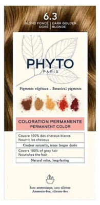 Phyto Couleur Coloration Permanente - Pigments Végétaux - Coloration : 6.3 Blond Foncé Doré