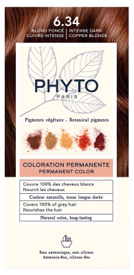 Phyto Couleur Coloration Permanente - Pigments Végétaux - Coloration : 6.34 Blond Foncé Cuivre Intense