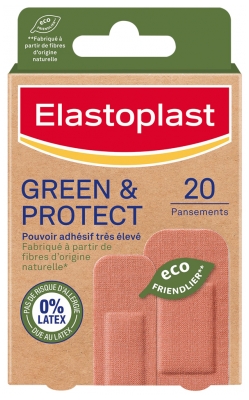 Elastoplast Green & Protect Tissu - 20 Pansements - 2 Formats