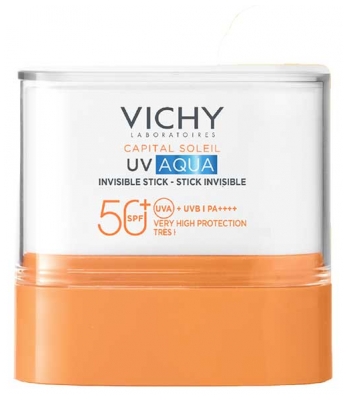 Vichy Capital Soleil UV Aqua Stick Invisible Visage et Lèvres SPF50+ 10 ml