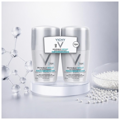Vichy Déodorant Invisible Resist Dermo-Détranspirant 72H 2 x 50 ml