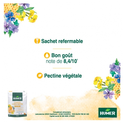 Humer Gommes Gorge Irritée Miel Citron 30 Gommes à Sucer