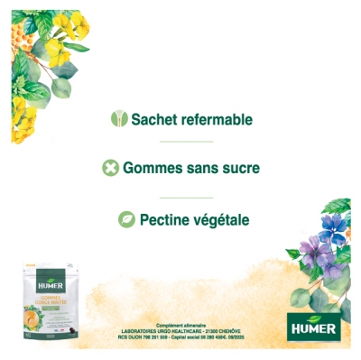 Humer Gommes Gorge Irritée Menthe Eucalyptus 30 Gommes à Sucer