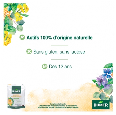 Humer Gommes Gorge Irritée Menthe Eucalyptus 30 Gommes à Sucer