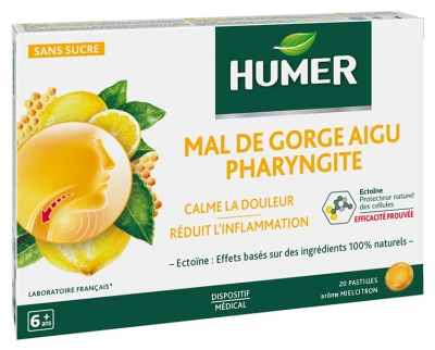 Pastilles pour le mal de gorge à base de miel et de citron - Boîte de 20 : Soulagement rapide