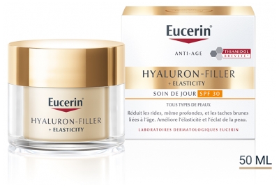 Eucerin Hyaluron-Filler + Elasticity Soin de Jour Tous Types de Peaux SPF30 50 ml + Crème Mains Anti-Taches SPF30 75 ml