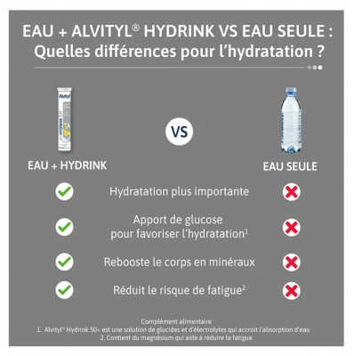 Alvityl Hydrink 50+ Goût Citron 20 Comprimés Effervescents