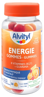 Alvityl Énergie 8 Vitamines Énergie Physique et Mentale 50 Gummies
