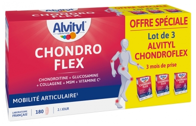 Alvityl Chondroflex - 5 Éléments Essentiels - Mobilité Articulaire - Dès 18 Ans - 90 Jours de Prise Renouvelable