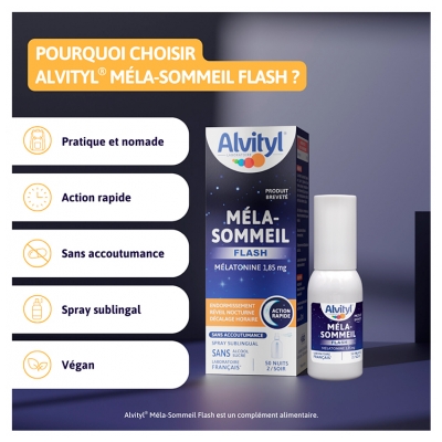 Alvityl Méla-Sommeil Flash Spray Sublingual Arôme Citron 20 ml