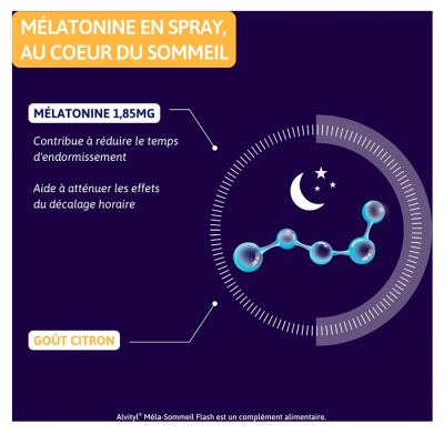 Alvityl Méla-Sommeil Flash Spray Sublingual Arôme Citron 20 ml