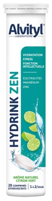Alvityl Hydrink Zen Goüt Citron Vert 20 Comprimés Effervescents