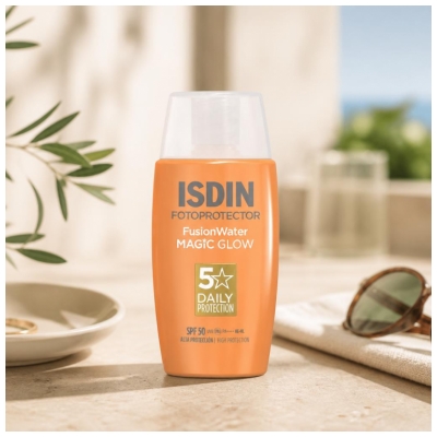 Isdin Fotoprotector Fusion Water Magic Glow Crème Solaire Visage Ultra-Légère Effet Glow SPF 50 ml