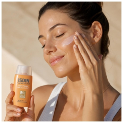 Isdin Fotoprotector Fusion Water Magic Glow Crème Solaire Visage Ultra-Légère Effet Glow SPF 50 ml
