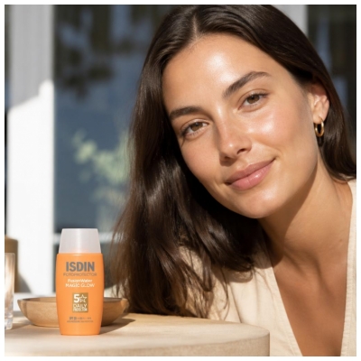 Isdin Fotoprotector Fusion Water Magic Glow Crème Solaire Visage Ultra-Légère Effet Glow SPF 50 ml