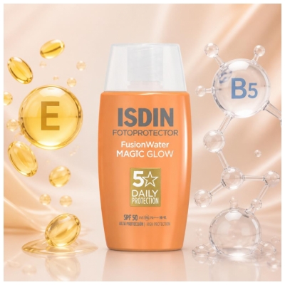 Isdin Fotoprotector Fusion Water Magic Glow Crème Solaire Visage Ultra-Légère Effet Glow SPF 50 ml