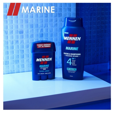 Mennen Déodorant Marine 24H Anti-Traces Stick Large 60 ml