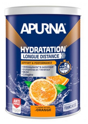 Apurna Longue Distance Hydratation Effort & Performance Antioxydant & Isotonique 500 g - Arôme : Orange
