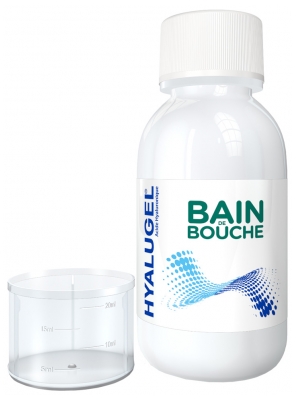 Hyalugel Bain de Bouche - Lésions Diffuses et/ou Nombreuses - Aphtes - Petites Plaies - États Inflammatoires (Saignement) - Acide Hyaluronique - Goût Menthe-Citron - Flacon - 150 ml